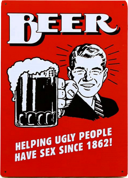Vintage Sign Beer Sign - Carmine (800x800), Png Download