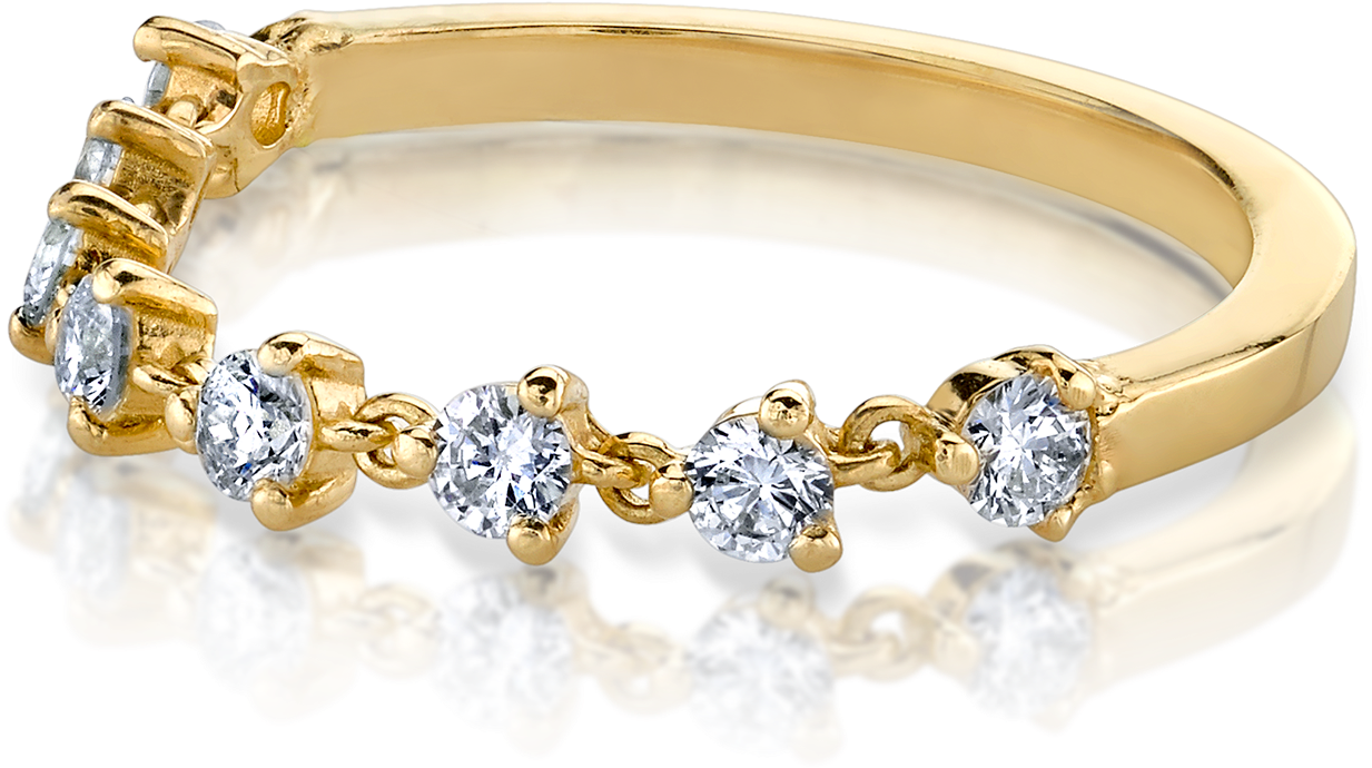 Diamond Chain Tennis Ring - Wedding Ring (1800x1800), Png Download