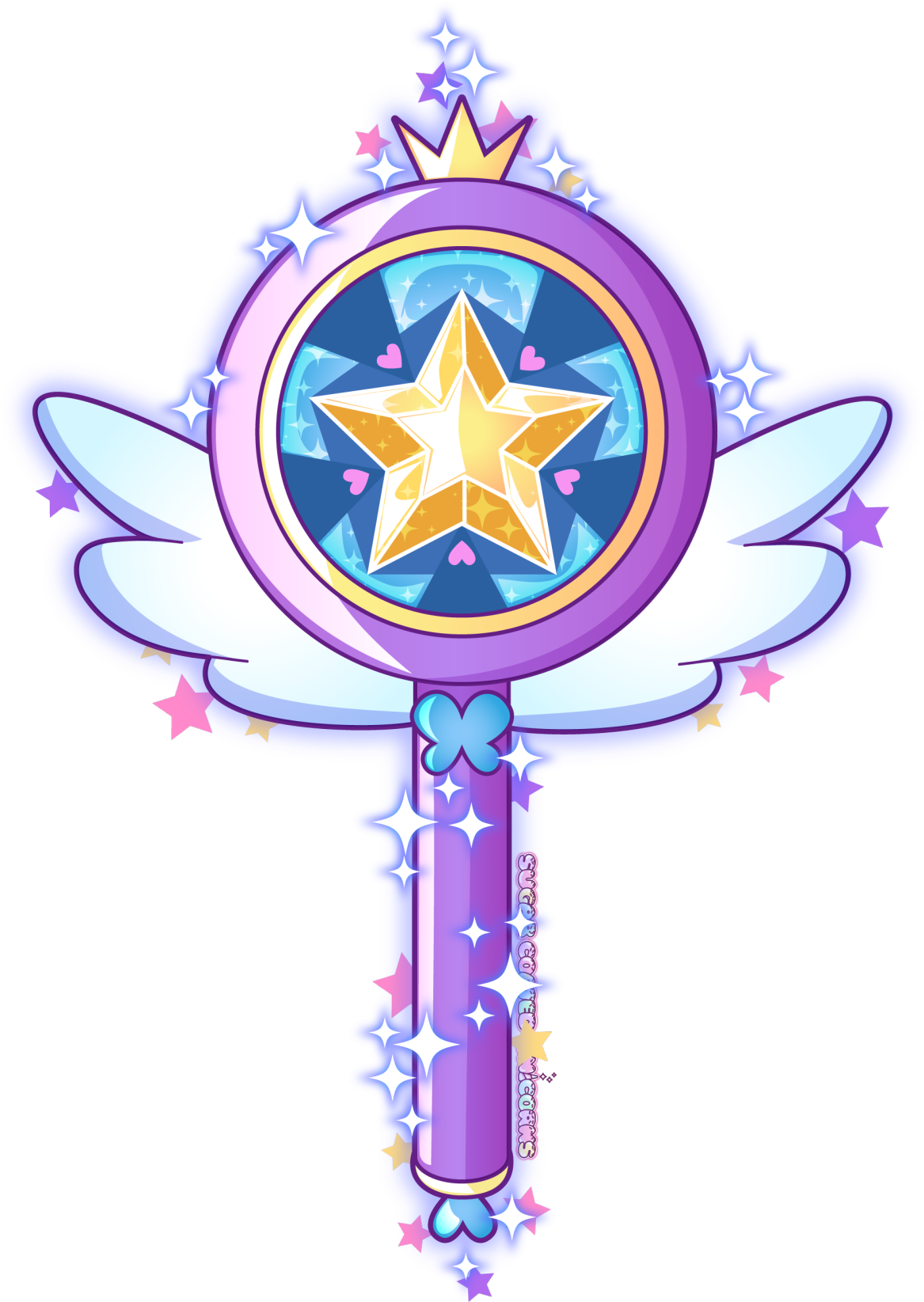 Star Butterfly And Queen - Star Butterfly Wand Pixels (1280x1815), Png Download