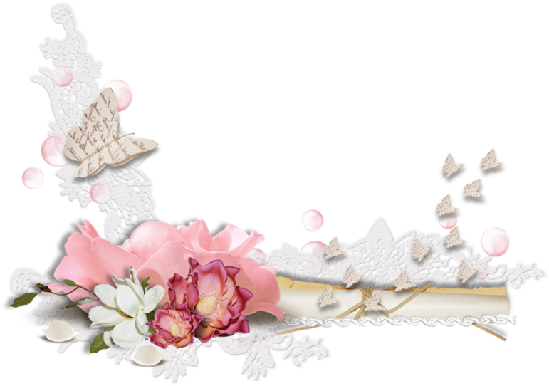 Esquinas En Png De Rosas (800x597), Png Download