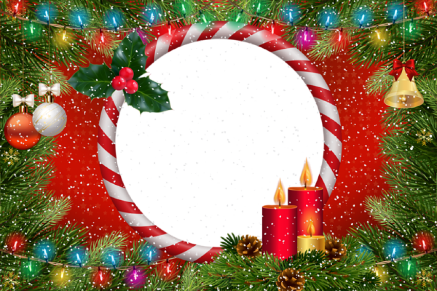 Free Png Best Stock Photos Christmas Frame Red Transparent - Christmas Ornament (850x567), Png Download
