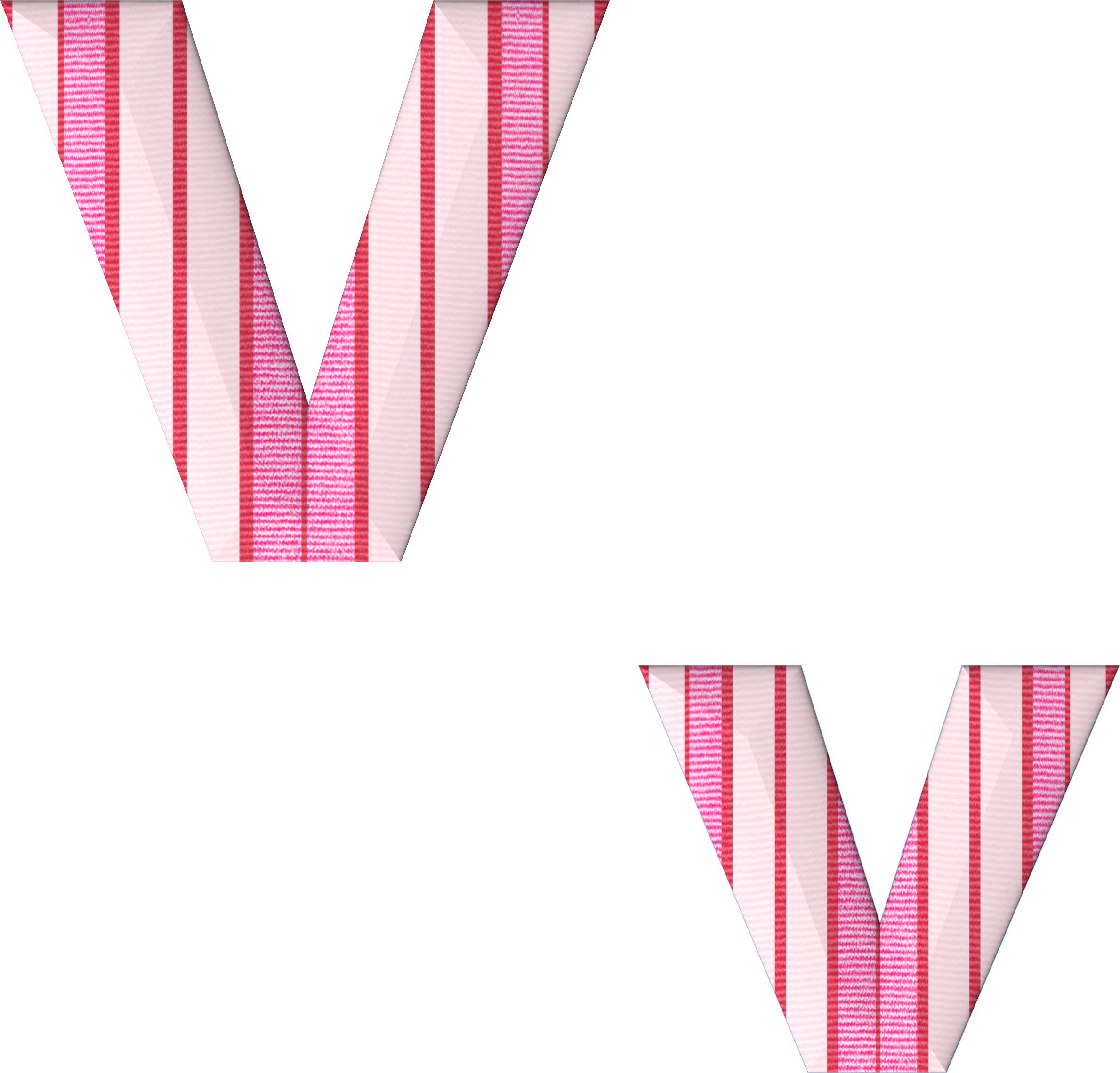 Abc Alphabet V Fabric Stripes 732862 - Triangle (2594x3123), Png Download