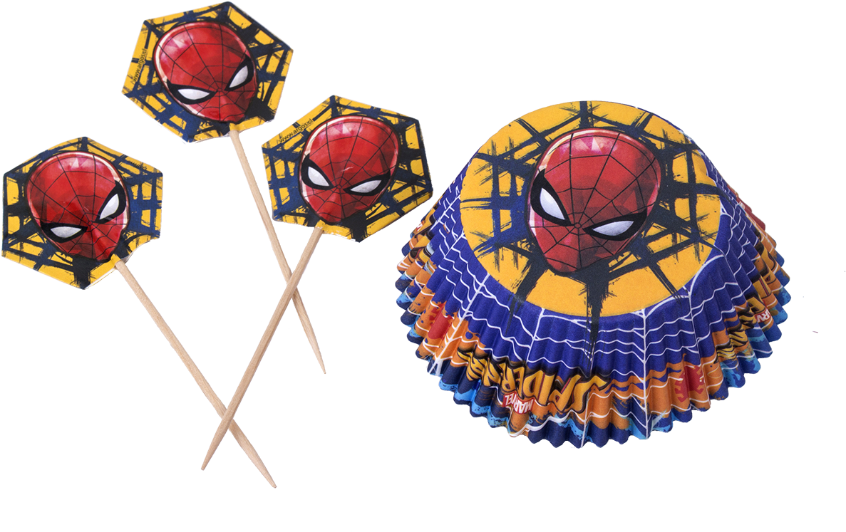 Set De Cápsulas Y Pinchos Spiderman Home - Illustration (1289x800), Png Download