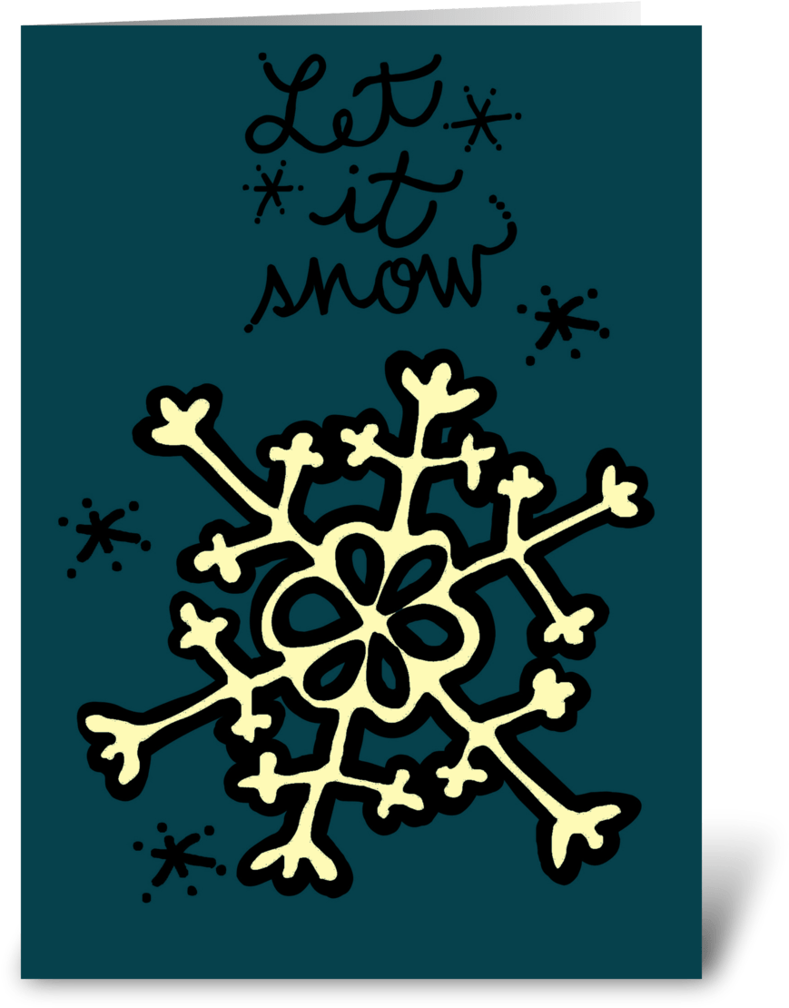 Let It Snow - Greeting Card (1050x1188), Png Download