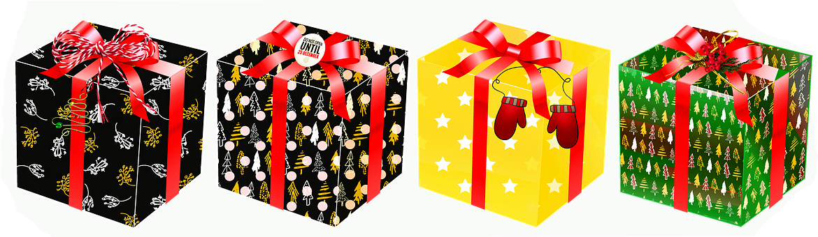 Christmas Gifts, Presents, Christmas - Graphic Design (1170x340), Png Download