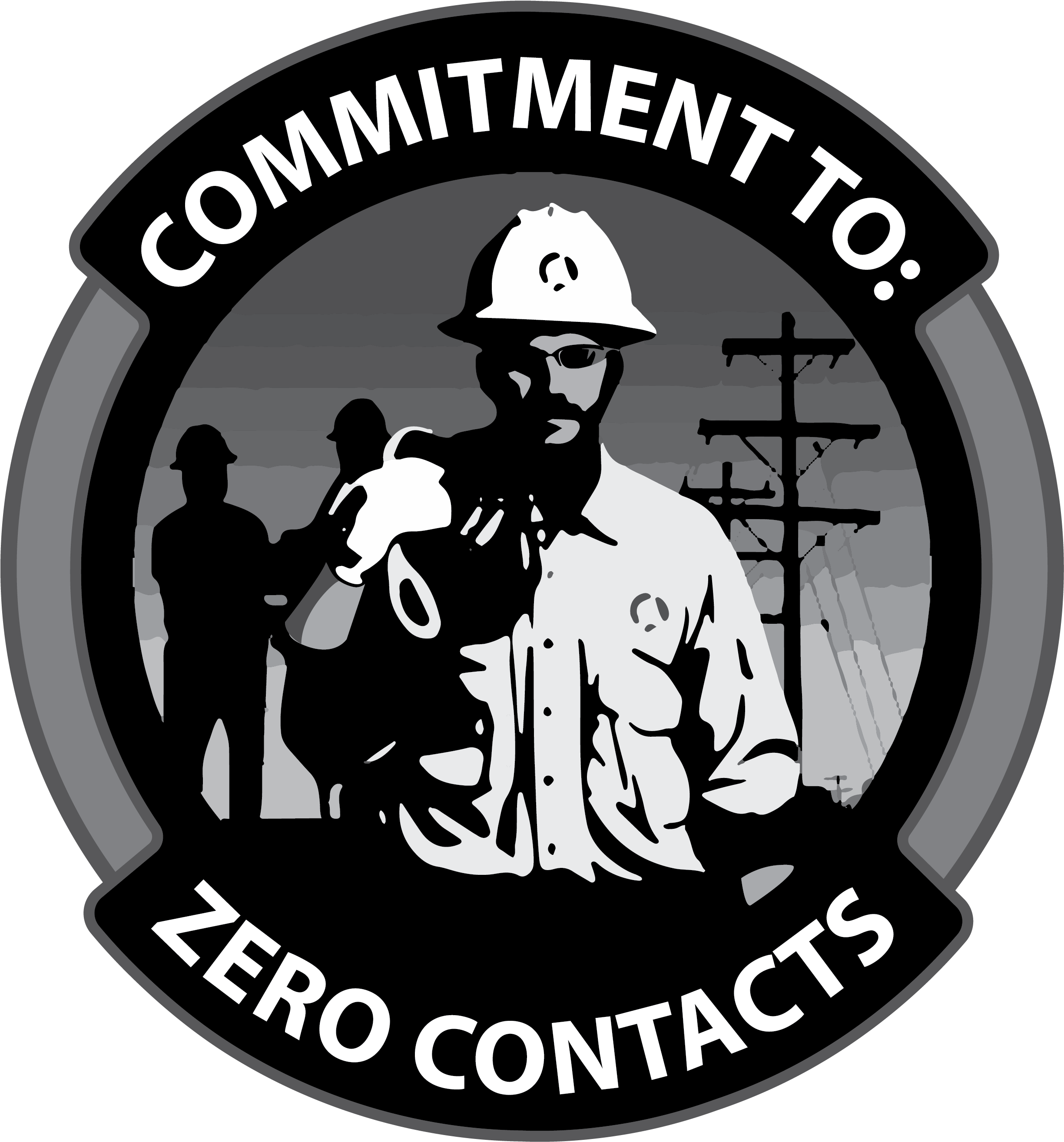 Download Grayscale Logo - Commitment To Zero Contacts (3000x3000), Png Download