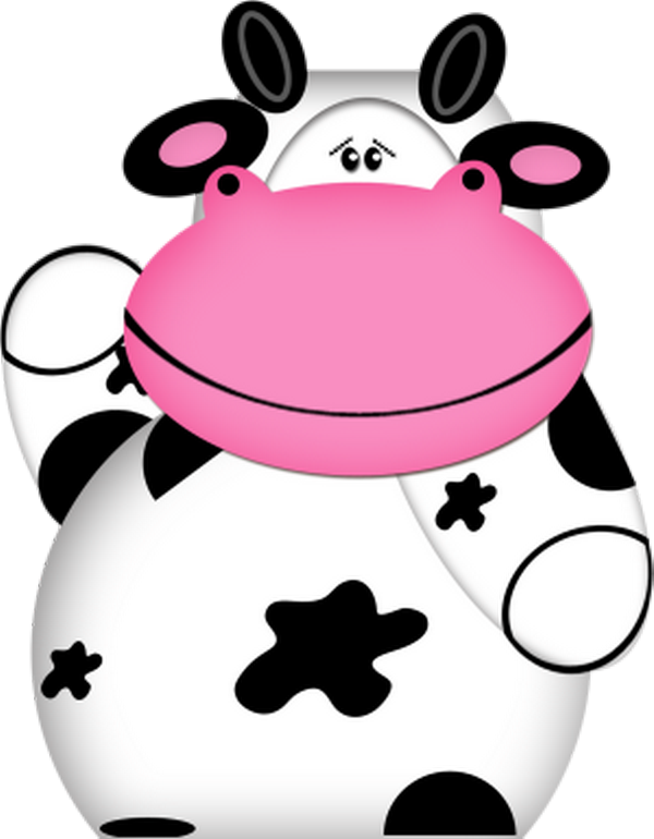 Vache Cow Png, Farm Yard, Cartoon Kids, Recipe Cards, - Clip Art (600x770), Png Download