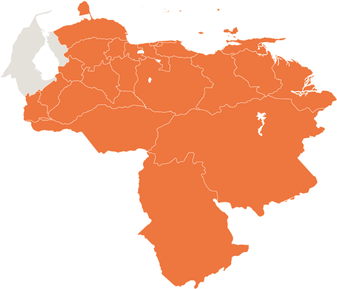 Proficiency By Region And City - Venezuela Mapa (834x834), Png Download