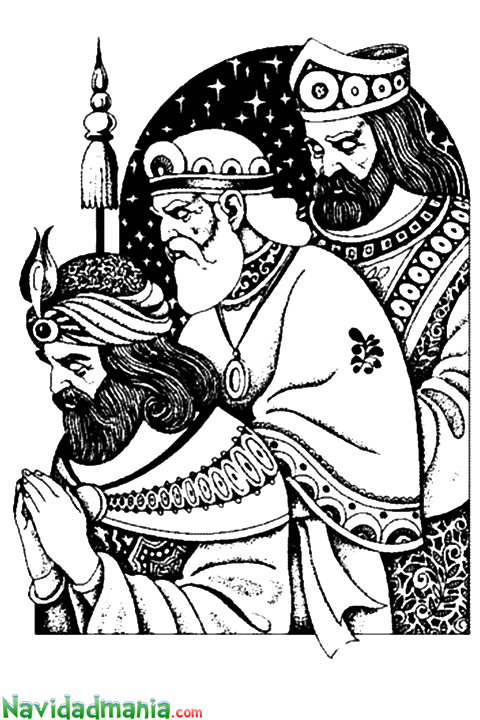Los Magos - Dibujo De Los Tres Reyes Magos (480x720), Png Download