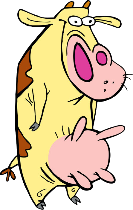 Latest Cartoon Books, Disney Cartoon Characters, Disney - Cow And Chicken Cow (445x699), Png Download