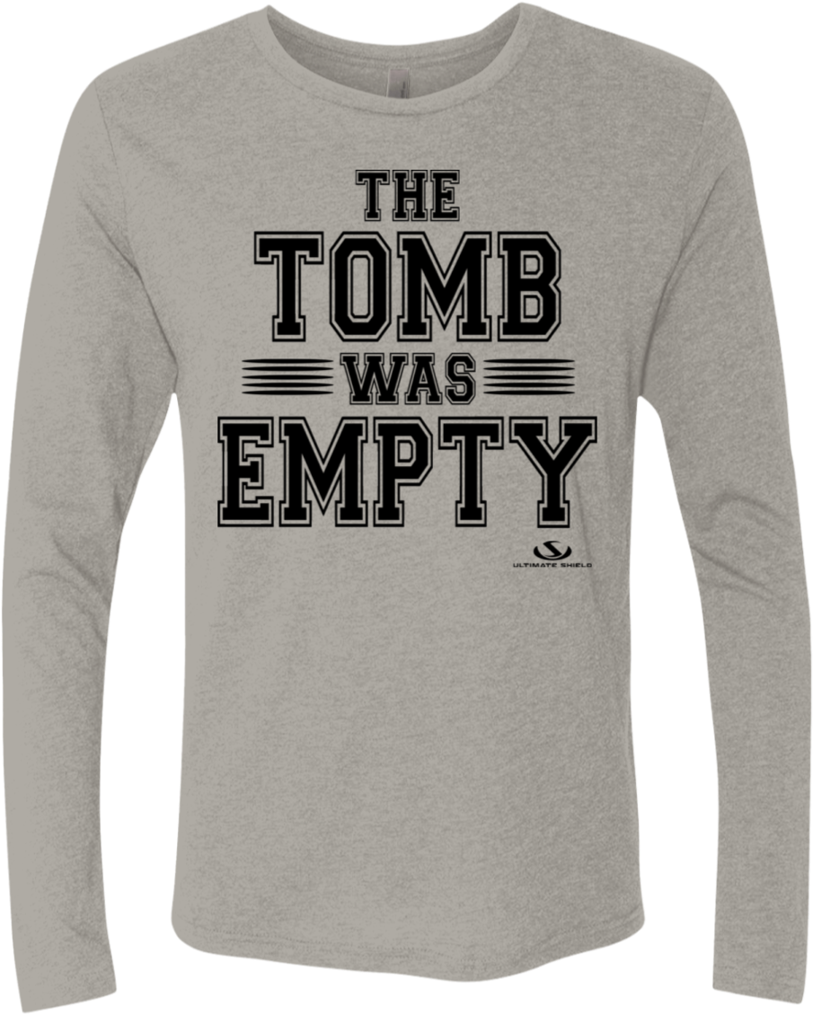 The Tomb Was Empty Men's Triblend Ls Crew - Long-sleeved T-shirt (1155x1155), Png Download
