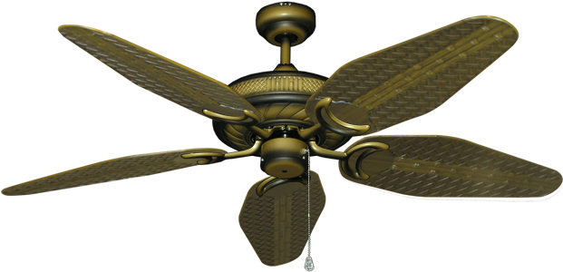 Atlantis Tiger's Eye Ceiling Fan With 52" Weave Tiger's - Fan (800x392), Png Download