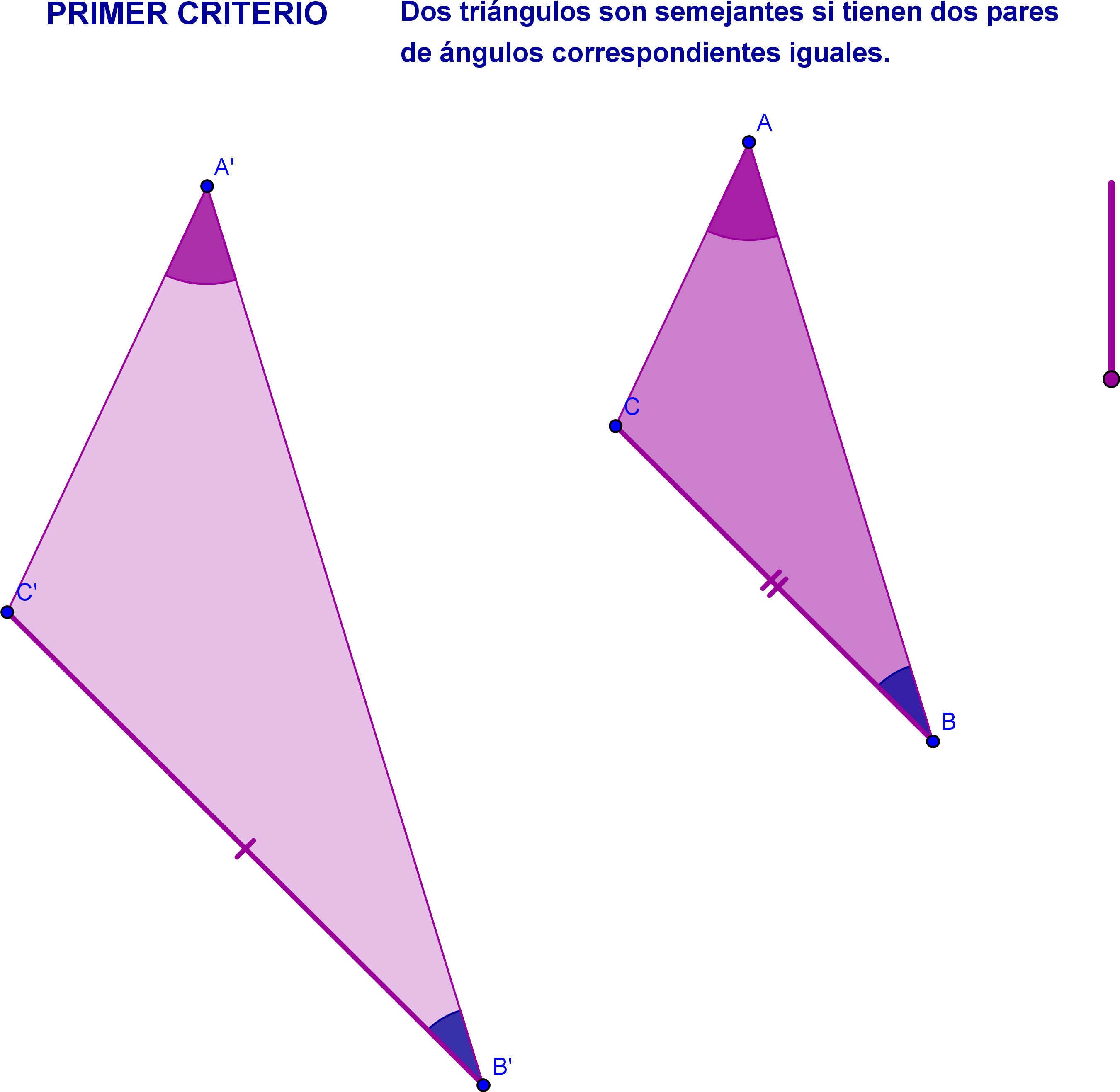 Primer Criterio De Semejanza De Triangulos (3061x2806), Png Download