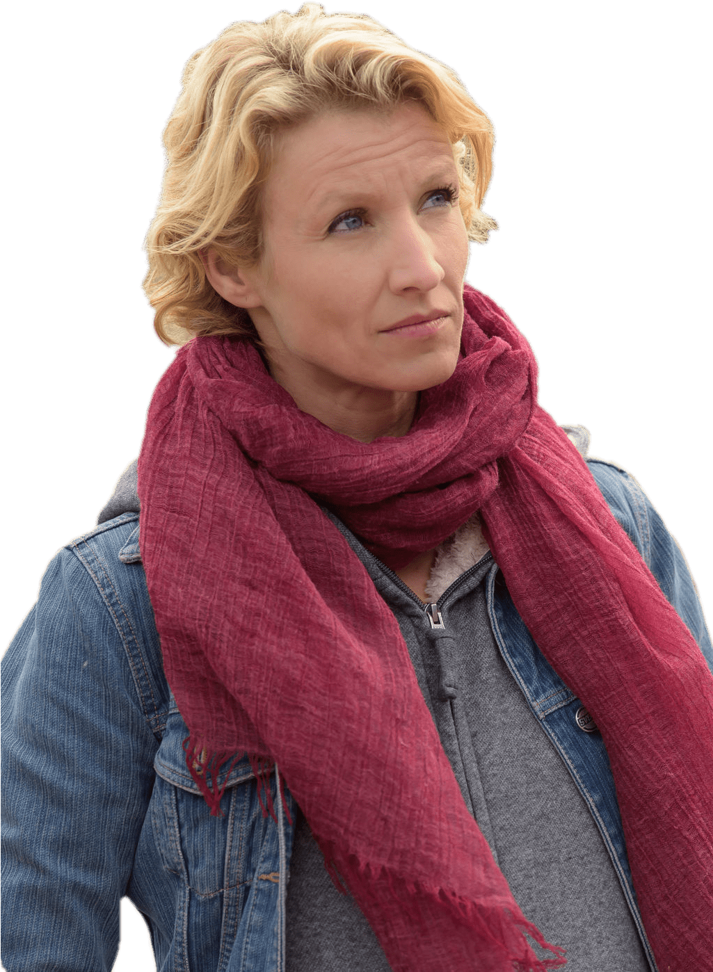 Alexandra Lamy Pink Scarf - Scarf (1024x1532), Png Download
