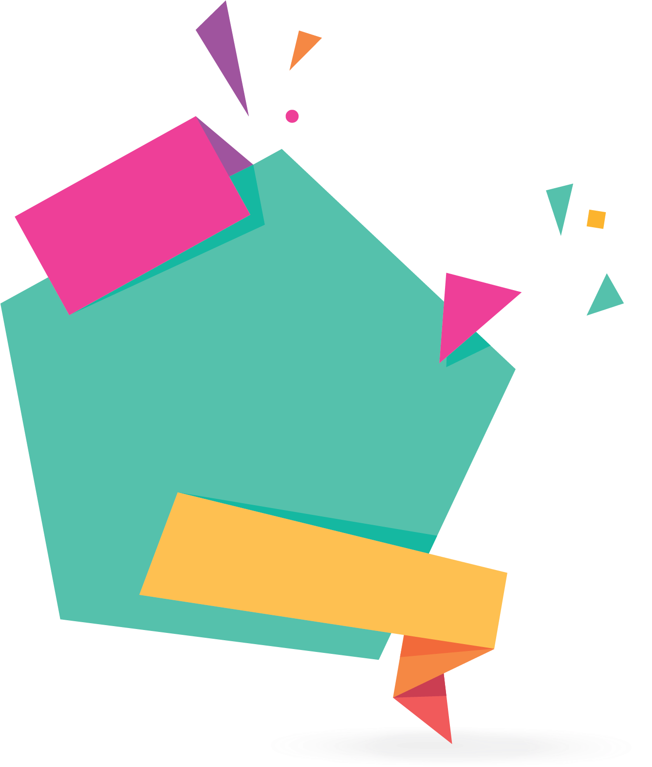 Green Discount Origami Banner (1495x1572), Png Download