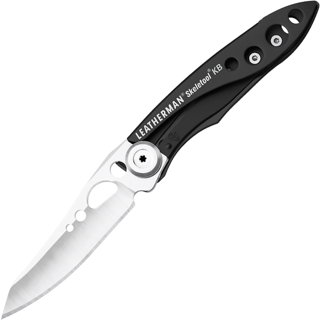 Skeletool Kb Pocket Knife, Black, Knife Blade Deployed - Leatherman Knife (1000x1000), Png Download
