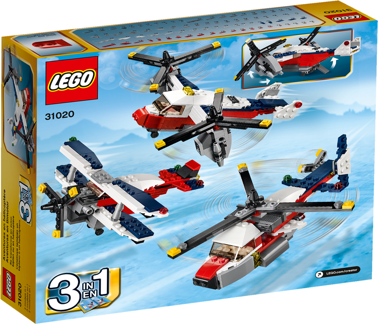 Lego® Creator Twinblade Adventures - Lego 31020 (2400x1800), Png Download