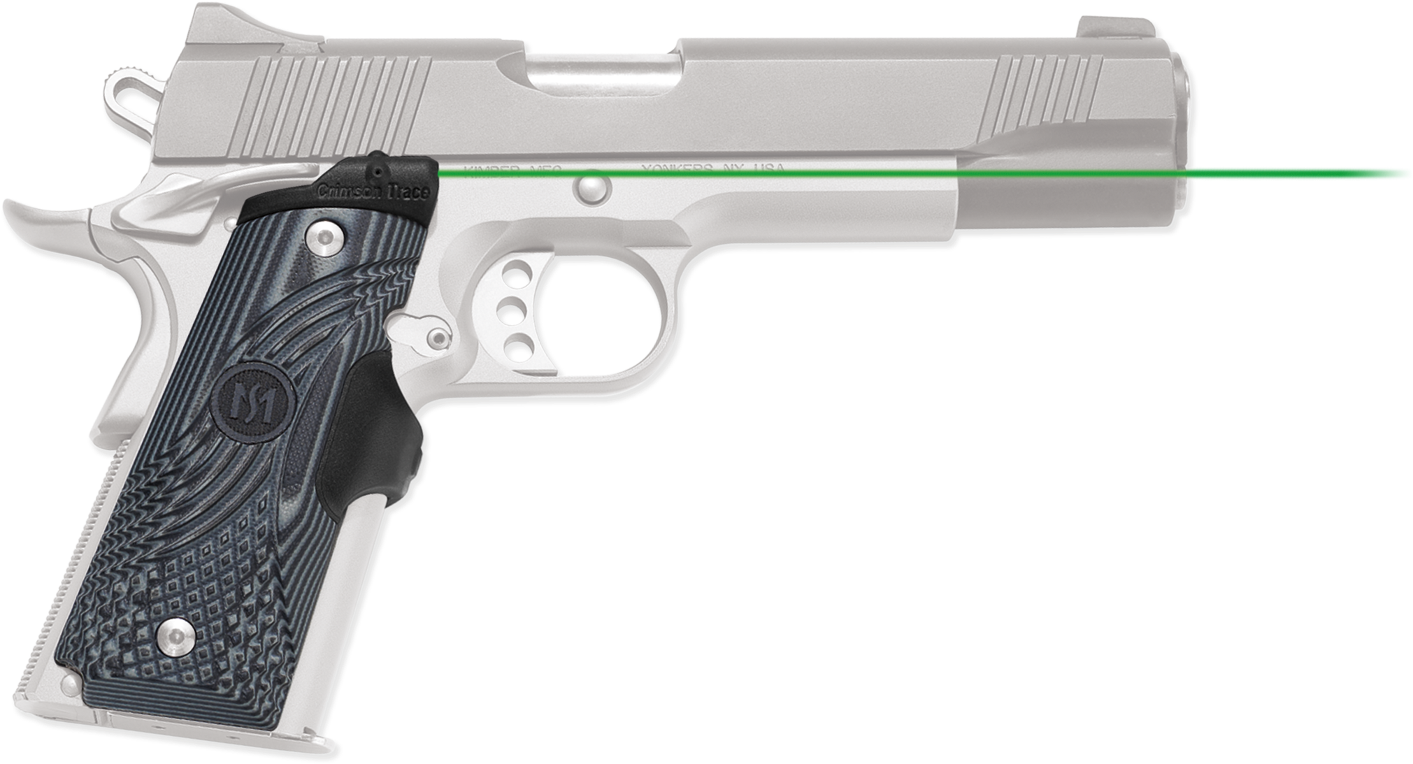 Crimson Trace Lg904g Lasergrips 1911 Full Size Green - California Legal 1911 (2100x1168), Png Download