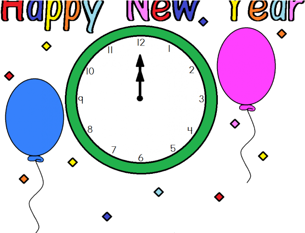Clock Clipart New Years Eve - Smiley Face Clip Art (640x480), Png Download