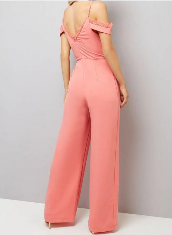 Summer Pink Romper Sexy Women Jumpsuit Design Lady - Gown (1700x980), Png Download