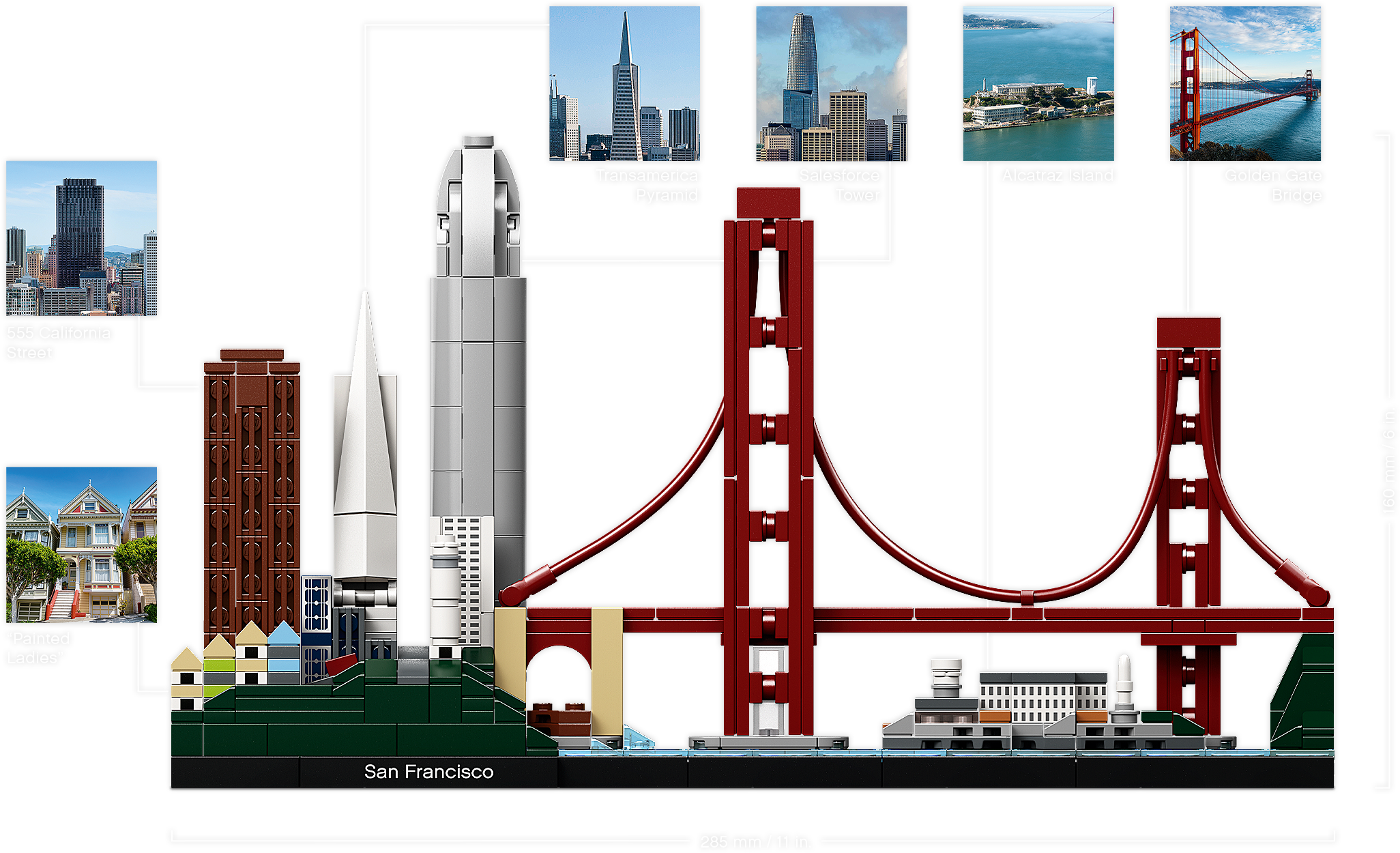 Lego Architecture San Francisco 21043 (3641x2048), Png Download
