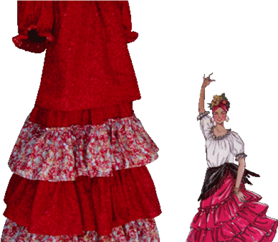 Red Dress Clipart Mexican Dress - Costume (640x480), Png Download