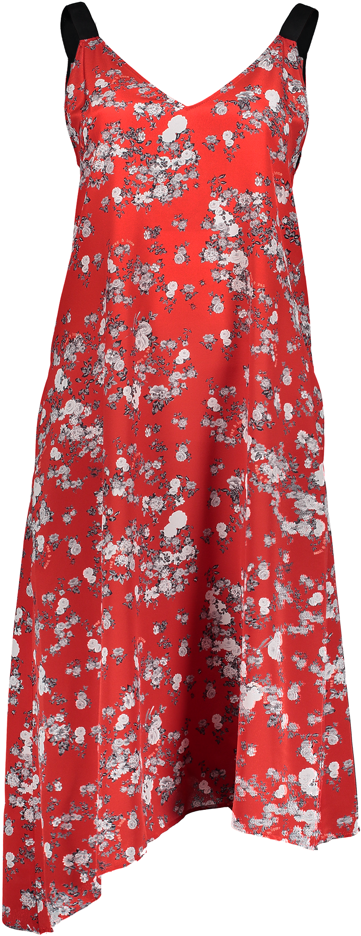 Zoe Dress Red Garden Flower - Day Dress (1280x1920), Png Download