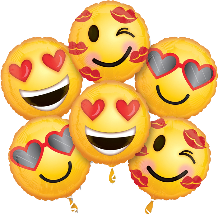 Globo Emoticon Love - Emojis De San Valentin (716x716), Png Download
