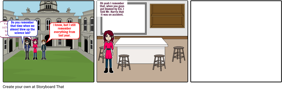 School Memories - Cartoon (1164x385), Png Download