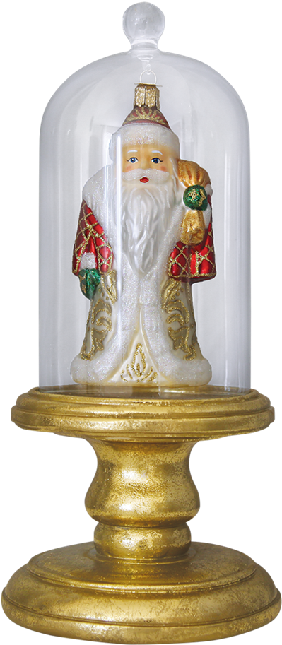 Old World Christmas Glass Dome Ornament Display On - Brass (1000x1000), Png Download