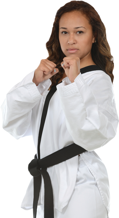 Woman In Karate Stance - Girl (922x704), Png Download