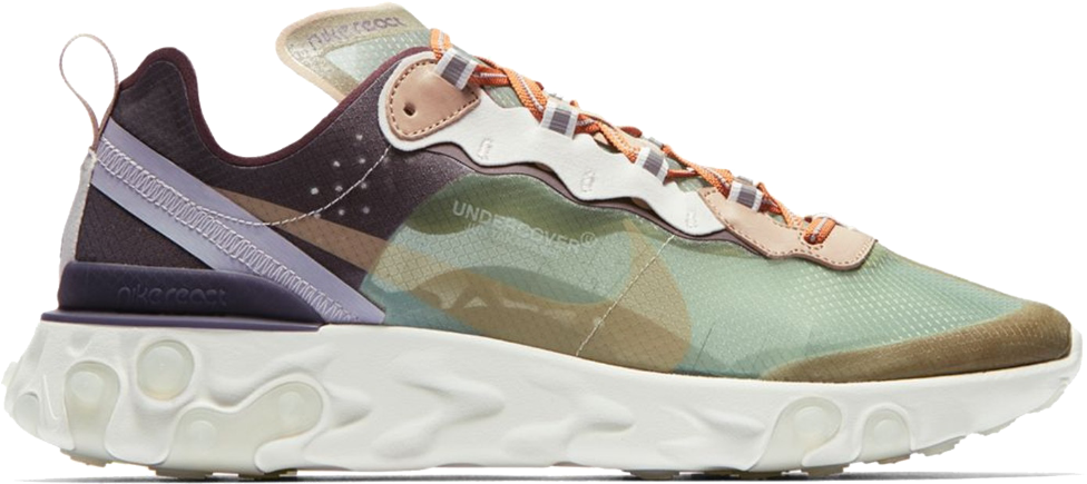 Nike React Element 87 Green Mist (1024x768), Png Download