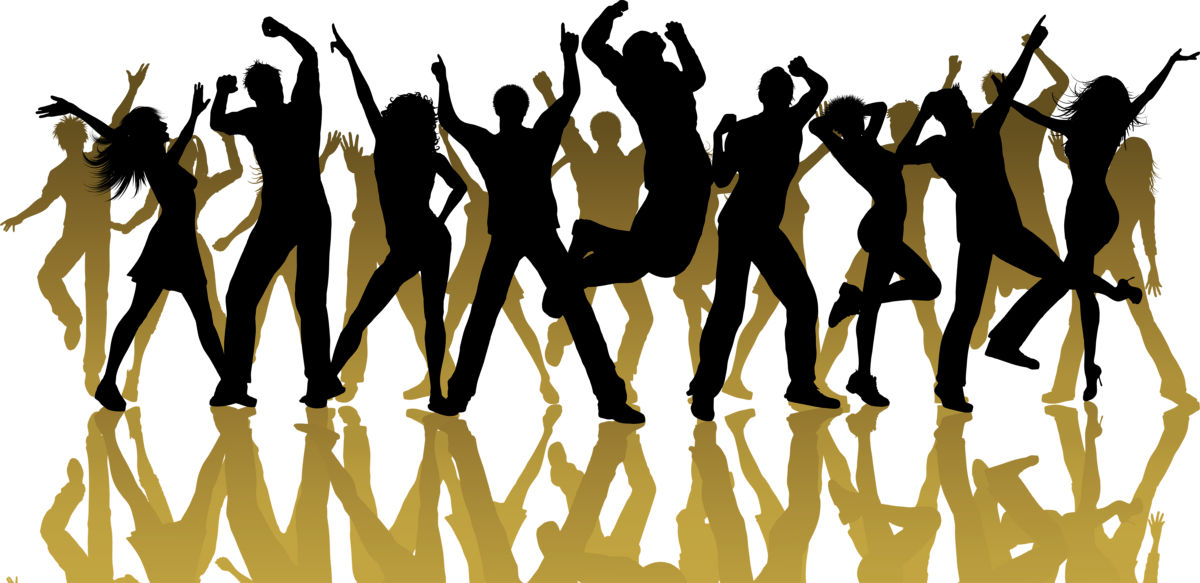 Group Dance Silhouette Png (1200x583), Png Download