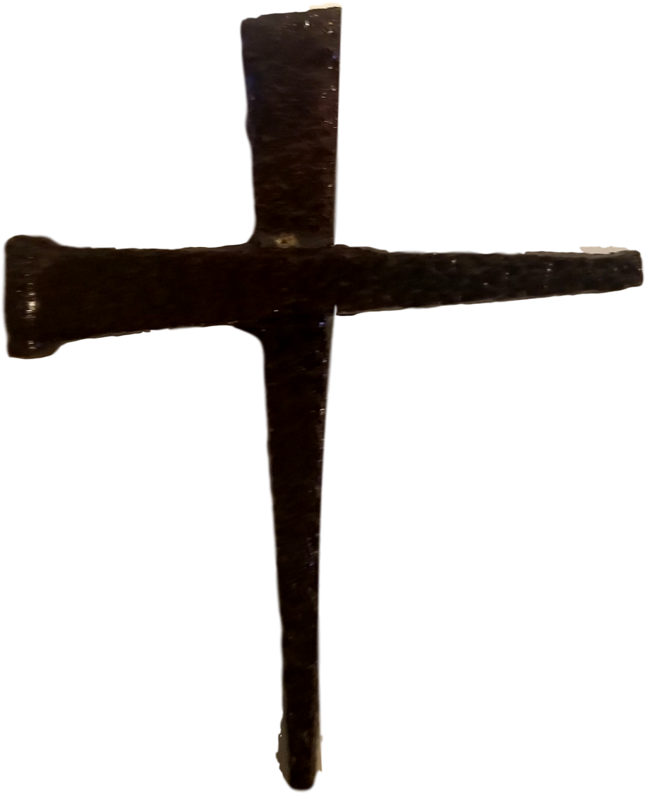 Religious Cross Small Iron Nails Wall Hanging - Cross (989x1280), Png Download