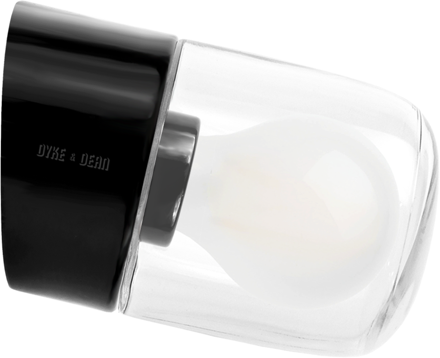 Black Ceramic Angled Rear Wired Wall Lamp - Nail Care (900x900), Png Download