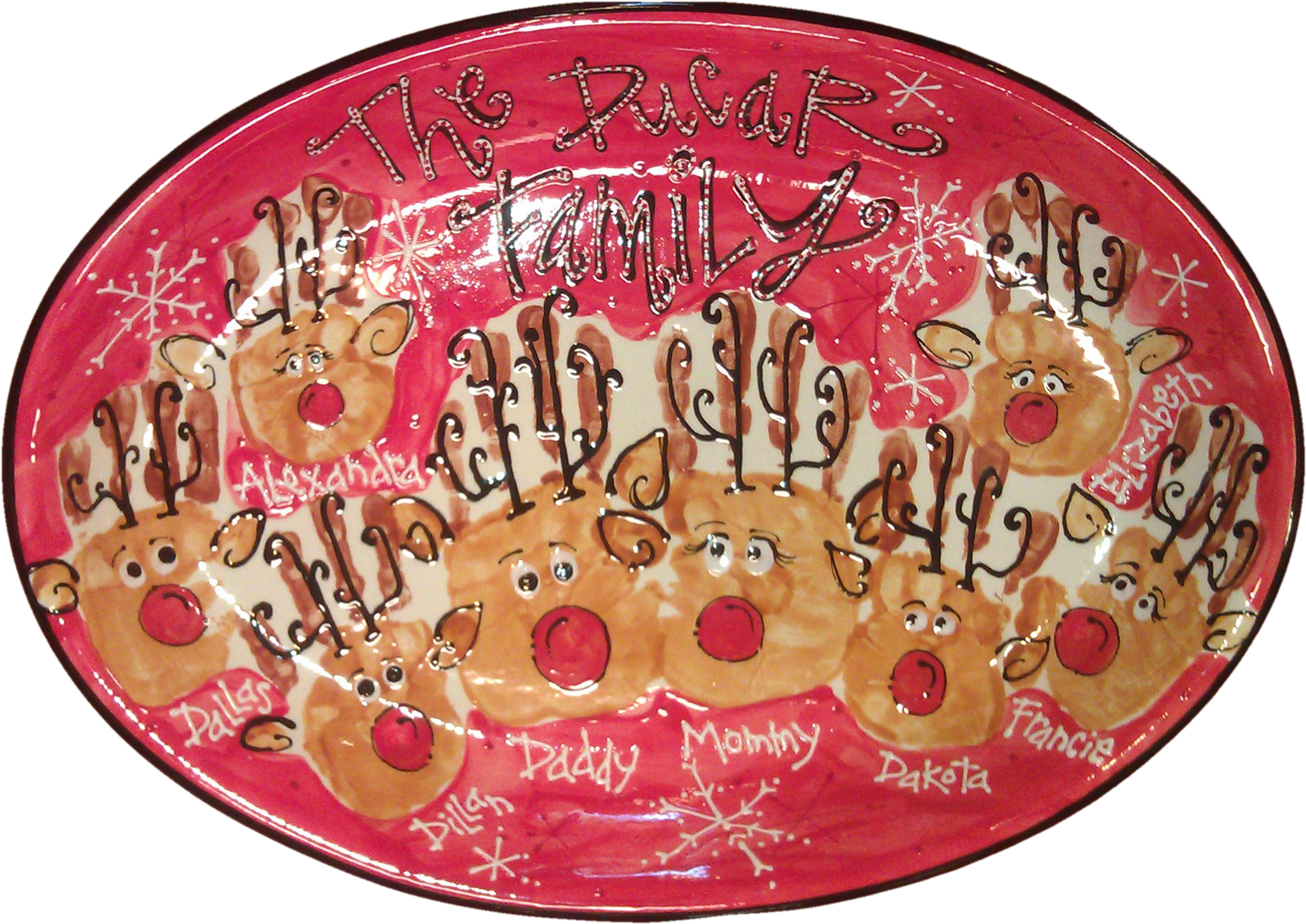 Reindeer Family Hands Nobg - Wall Clock (2190x1560), Png Download