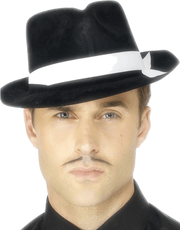 Gangster Hat - Capone Hat (600x951), Png Download