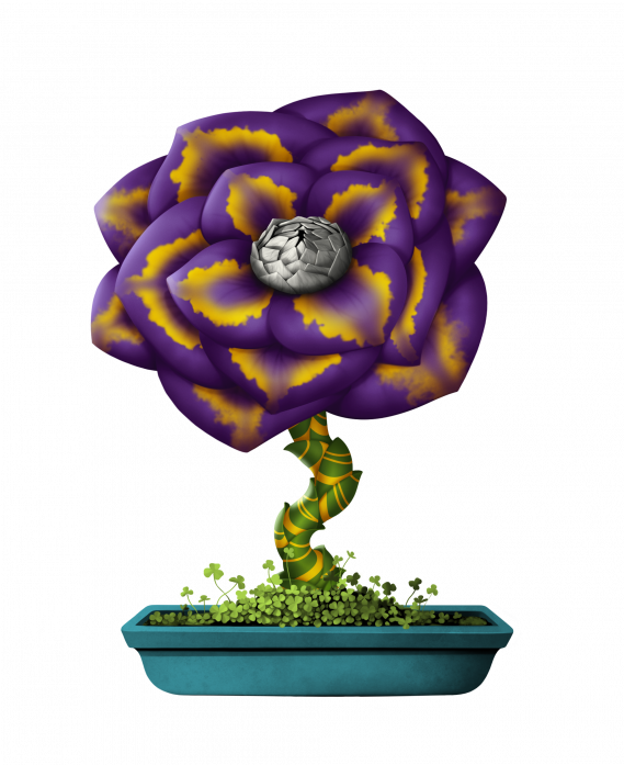 Violet Fire🔥 - Cryptoflowers (569x697), Png Download