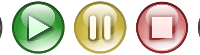 Pause Button Clipart Transparent - Circle (640x480), Png Download