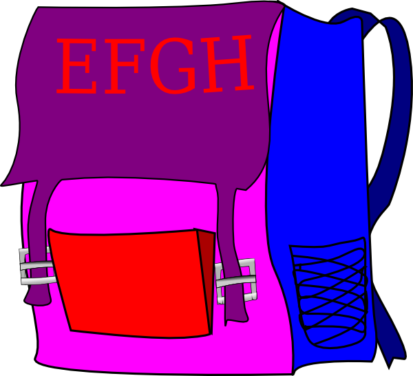 School Bag Clip Art (600x546), Png Download