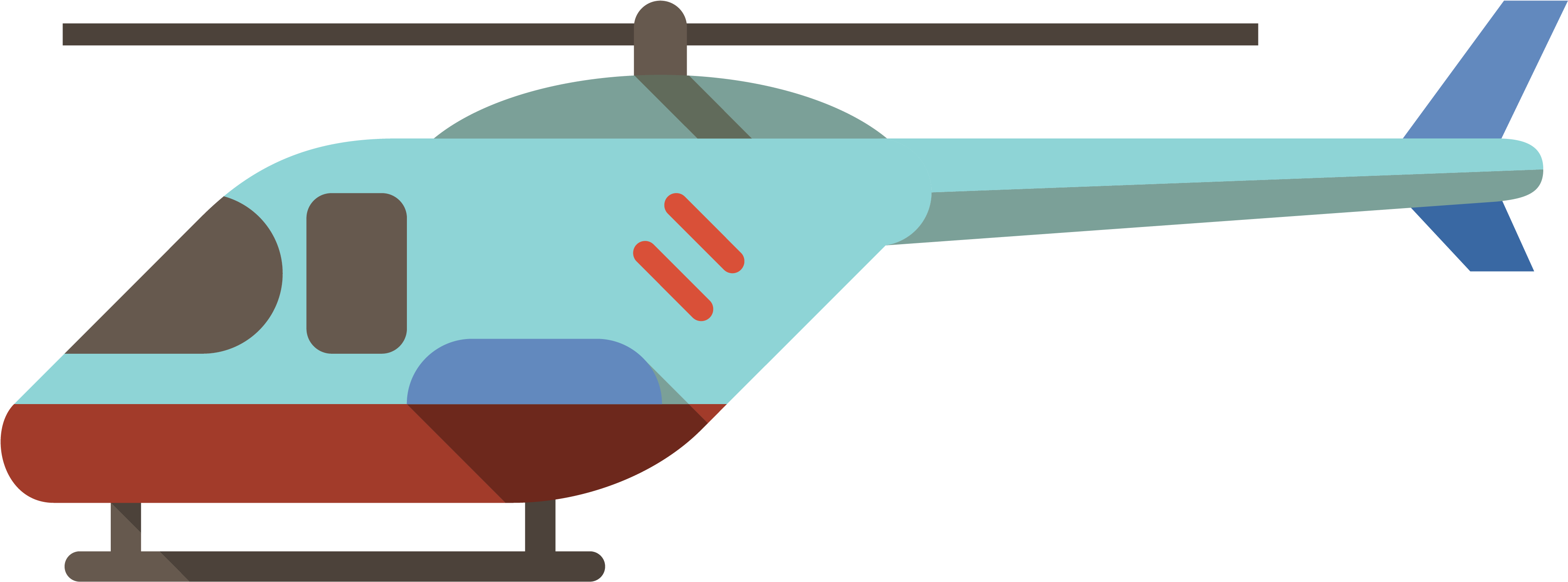 Helicopter Rotor Airplane - 直升機 素材 (4267x1925), Png Download