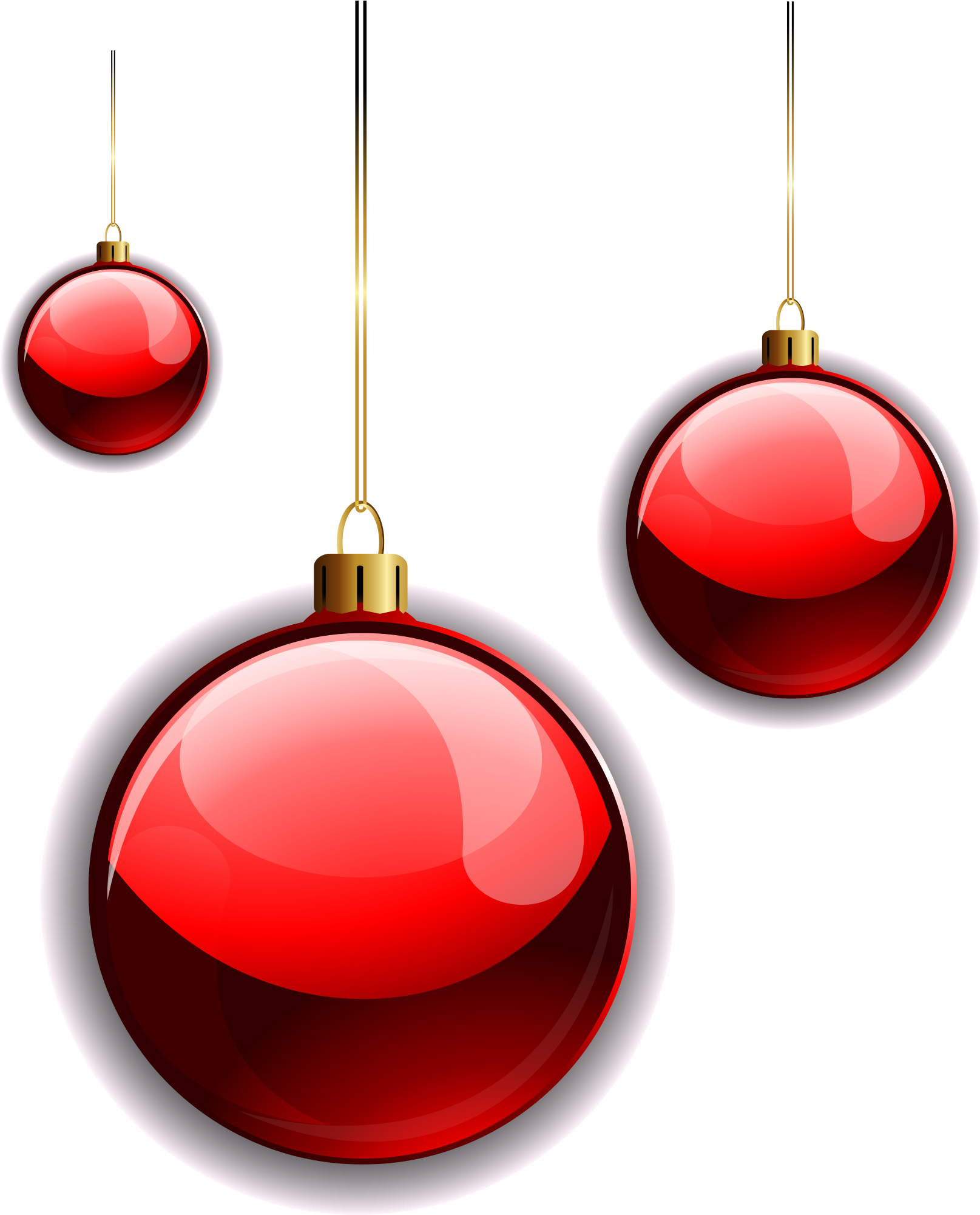 Christmas Vector Elements Balls Red Png And Image - Earrings (2000x2000), Png Download