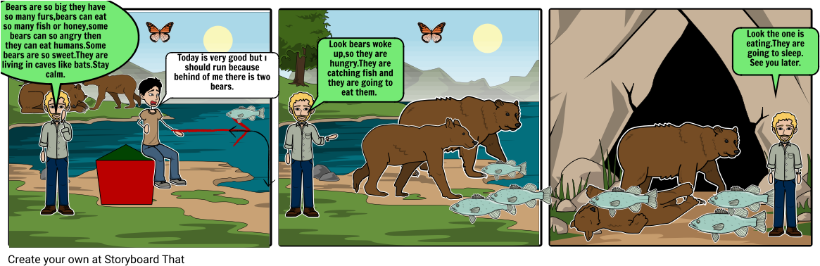 Bear - Cartoon (1164x385), Png Download