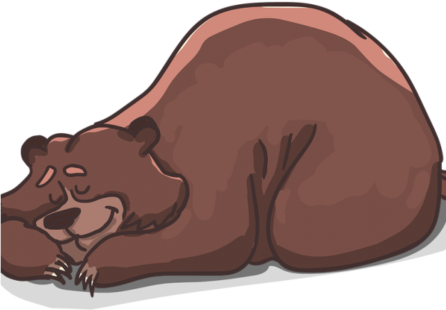Brown Bear Sleeping Clipart (640x480), Png Download