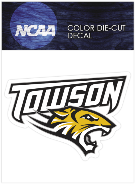Towson Tigers Logo Ncaa Die Cut Vinyl Car Sticker Bumper - Towson Tigers (640x640), Png Download
