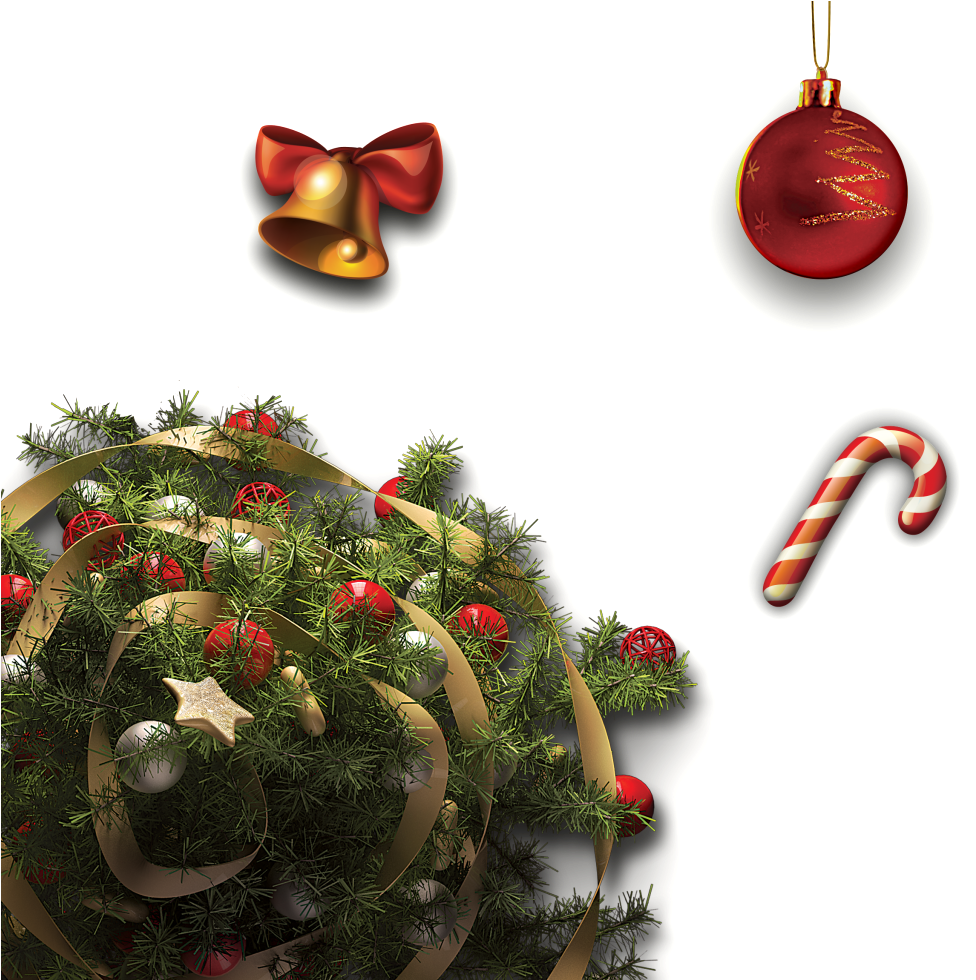 Christmas Festive Decoration Vector - Christmas Ornament (1024x979), Png Download