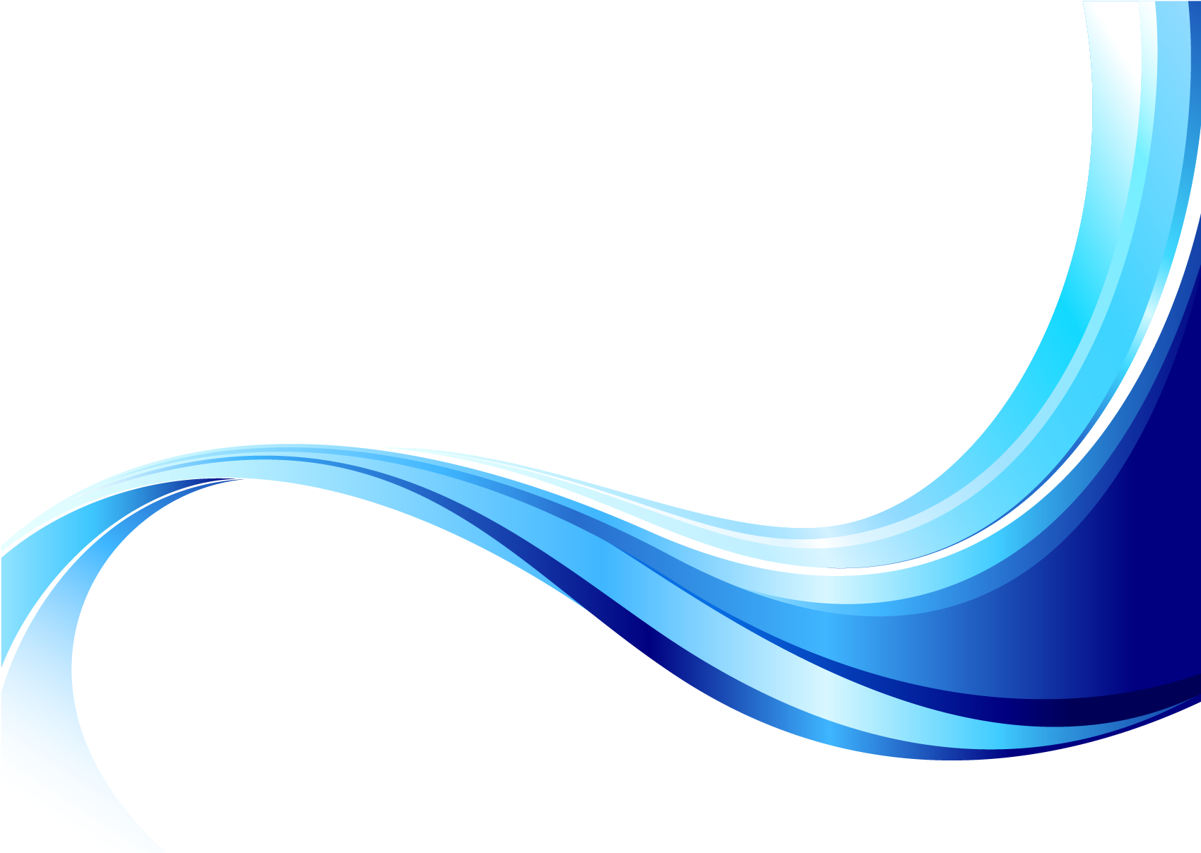 Blue Euclidean Decoration Vector Wave Png Free Photo - Blue Wave Vector Png (1699x1244), Png Download