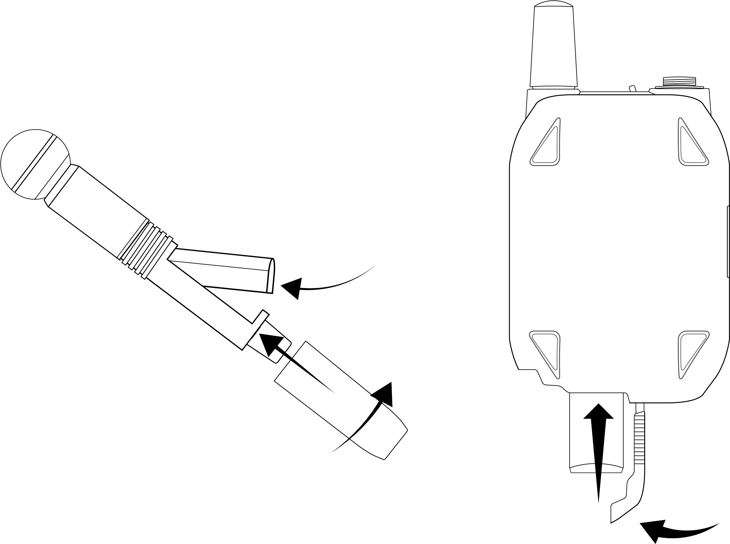 Install Charged Transmitter Batteries - Technical Drawing (2628x1936), Png Download