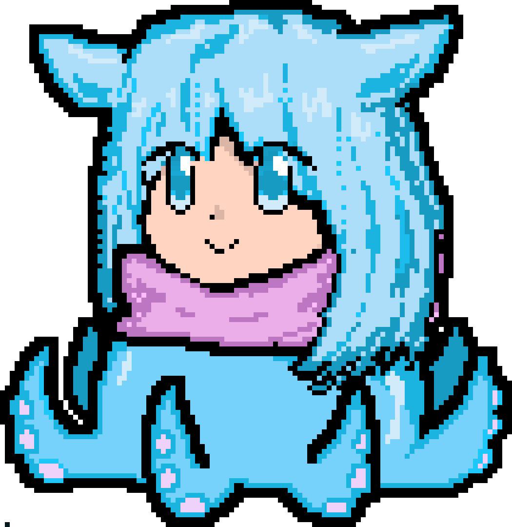 Neko Squid Girl - Cartoon (1050x1080), Png Download