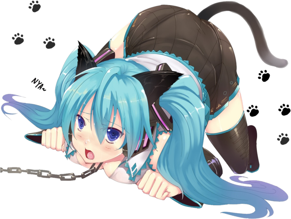 Hatsune Miku Clipart Neko - Hatsune Miku Neko Png (1007x793), Png Download